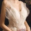 Fabuleux Champagne Robe De Mariée 2019 Princesse Bretelles Spaghetti Sans Manches Dos Nu Cristal Perlage Cathedral Train Volants
