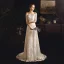 Élégant Ivoire Jardin / Extérieur Robe De Mariée 2019 Gaine / Ajustement De l'épaule 1/2 Manches Dos Nu Ceinture Appliques En Dentelle Train De Balayage Volants
