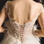 Illusion Champagne Genomskinliga Bröllopsklänningar 2019 Prinsessa Fyrkantig Ringning Långärmad Fjäder Halterneck Appliqués Spets Pierced Beading Domstol Tåg