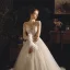 Illusion Champagne Genomskinliga Bröllopsklänningar 2019 Prinsessa Fyrkantig Ringning Långärmad Fjäder Halterneck Appliqués Spets Pierced Beading Domstol Tåg