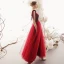 Elegant Burgundy Suede Evening Dresses  2019 A-Line / Princess See-through Deep V-Neck Sleeveless Beading Sash Floor-Length / Long Ruffle Backless Formal Dresses