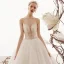 Bling Bling Champagne Wedding Dresses 2019 A-Line / Princess Spaghetti Straps Sleeveless Backless Beading Glitter Tulle Court Train Ruffle