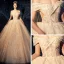 Luxe Scintillantes Ivoire Robe De Mariée 2019 Robe Boule De l'épaule Manches Courtes Dos Nu Glitter Paillettes Cathedral Train Volants