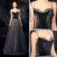 Ciel étoilé Bleu Marine Daim Robe De Soirée 2019 Princesse Bretelles Spaghetti Sans Manches Glitter Tulle Longue Volants Dos Nu Robe De Ceremonie