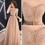 Élégant Champagne Robe De Soirée 2019 Princesse Bretelles Spaghetti Sans Manches Ceinture Fendue devant Tribunal Train Volants Dos Nu Robe De Ceremonie