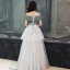 Chic / Belle Ivoire Robe De Soirée 2019 Empire De l'épaule Sans Manches Longue Volants Dos Nu Robe De Ceremonie