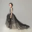 Elegant Black Flower Girl Dresses 2019 A-Line / Princess Scoop Neck Sleeveless Appliques Lace Pearl Court Train Ruffle Backless Wedding Party Dresses