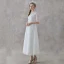 Vintage / Retro Ivory Lace Outdoor / Garden Wedding Dresses 2019 A-Line / Princess High Neck 1/2 Sleeves Ankle Length Ruffle