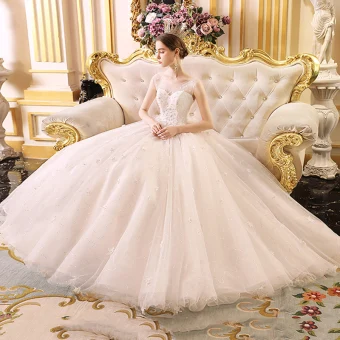 Chic Belle Ivoire Transparentes Jardin Extérieur Robe De Mariée 2019 Princesse Encolure Dégagée Sans Manches Dos Nu Appliques Fleur Perlage Glitter Tulle Longue