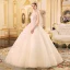 Chic / Beautiful Ivory See-through Outdoor / Garden Wedding Dresses 2019 A-Line / Princess Scoop Neck Sleeveless Backless Appliques Flower Beading Glitter Tulle Floor-Length / Long