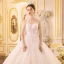 Chic / Beautiful Ivory See-through Outdoor / Garden Wedding Dresses 2019 A-Line / Princess Scoop Neck Sleeveless Backless Appliques Flower Beading Glitter Tulle Floor-Length / Long