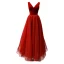 Chic Bordeaux Daim Robe De Bal 2019 Princesse V-Cou Sans Manches Forme de coeur Tulle Longueur Cheville Volants Dos Nu Robe De Ceremonie