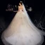Elegant Champagne Brudekjoler 2019 Ballkjole Kjæreste Uten Ermer Ryggløse Beading Perle Appliques Blonder Glitter Tyll Cathedral Train Buste