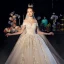 Bling Bling Champagne Robe De Mariée 2019 Princesse De l'épaule Manches Courtes Dos Nu Appliques En Dentelle Glitter Tulle Cathedral Train Volants