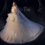 Elegant Elfenben Brudekjoler 2019 Ballkjole Kjæreste Uten Ermer Ryggløse Appliques Blonder Glitter Tyll Cathedral Train Buste