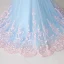 Meilleur Bleu Transparentes Robe Ceremonie Fille 2019 Princesse Encolure Dégagée Manches Courtes Perle Rose Appliques En Dentelle Tribunal Train Volants Dos Nu Robe Pour Mariage