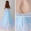 Meilleur Bleu Transparentes Robe Ceremonie Fille 2019 Princesse Encolure Dégagée Manches Courtes Perle Rose Appliques En Dentelle Tribunal Train Volants Dos Nu Robe Pour Mariage