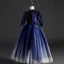 Ciel étoilé Bleu Marine Daim Robe Ceremonie Fille 2019 Robe Boule Encolure Dégagée 1/2 Manches Glitter Paillettes Longue Volants Robe Pour Mariage
