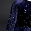 Ciel étoilé Bleu Marine Daim Robe Ceremonie Fille 2019 Robe Boule Encolure Dégagée 1/2 Manches Glitter Paillettes Longue Volants Robe Pour Mariage
