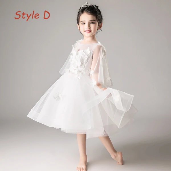 Elegant Blushing Pink See-through Flower Girl Dresses 2019 A-Line / Princess Scoop Neck 1/2 Sleeves Butterfly Appliques Lace Pearl Floor-Length / Long Ruffle Backless Wedding Party Dresses