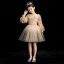 Bling Bling Champagne Flower Girl Dresses 2019 Ball Gown V-Neck Puffy Long Sleeve Glitter Sequins Short Ruffle Backless Wedding Party Dresses