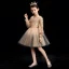 Bling Bling Champagne Flower Girl Dresses 2019 Ball Gown V-Neck Puffy Long Sleeve Glitter Sequins Short Ruffle Backless Wedding Party Dresses