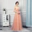 Stilig Orange Selskapskjoler 2019 Prinsesse Kjæreste Uten Ermer Rhinestone Beading Lange Buste Ryggløse Formelle Kjoler