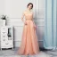 Stilig Orange Selskapskjoler 2019 Prinsesse Kjæreste Uten Ermer Rhinestone Beading Lange Buste Ryggløse Formelle Kjoler