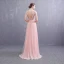 Sexy Perle Rose Robe De Soirée 2019 Princesse Col v profond Sans Manches Appliques En Dentelle Faux Diamant Fendue devant Train De Balayage Volants Dos Nu Robe De Ceremonie