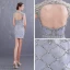 Luxury / Gorgeous Grey Party Dresses 2019 High Neck Sleeveless Beading Pearl Sequins Short Backless Formal Dresses