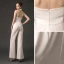Modern / Fashion Ivory Jumpsuit 2019 Halter Sleeveless Ankle Length Backless Evening Dresses
