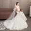 Classy Ivory See-through Wedding Dresses 2019 Trumpet / Mermaid Scoop Neck Sleeveless Appliques Lace Beading Pearl Court Train Ruffle