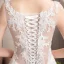 Classy Ivory See-through Wedding Dresses 2019 Trumpet / Mermaid Scoop Neck Sleeveless Appliques Lace Beading Pearl Court Train Ruffle