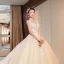 Chic / Belle Ivoire Robe De Mariée 2019 Princesse Transparentes Col v profond Sans Manches Dos Nu Appliques En Dentelle Fleur Perle Perlage Cathedral Train Volants