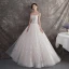 Bling Bling Champagne Outdoor / Garden Wedding Dresses 2019 A-Line / Princess Spaghetti Straps Sleeveless Backless Glitter Tulle Beading Floor-Length / Long Ruffle