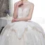 Luxe Champagne Transparentes Robe De Mariée 2019 Robe Boule Encolure Carrée Sans Manches Dos Nu Perlage Glitter Tulle Cathedral Train Volants