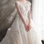 Illusion Champagne Transparentes Robe De Mariée 2019 Princesse Encolure Dégagée Mancherons Dos Nu Appliques En Dentelle Faux Diamant Perlage Glitter Tulle Cathedral Train Volants