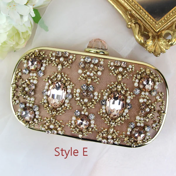 Moderne / Mode Multi-Couleurs Perle Faux Diamant Perlage Pochette 2019