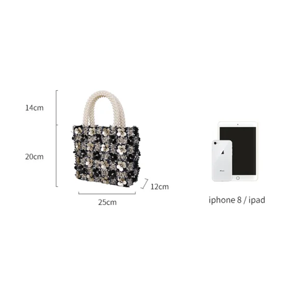 Chic / Belle Rougissant Rose Appliques Fleur Perle Pochette 2019