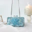 Luxe Bleu Glitter Faux Diamant Pochette 2019