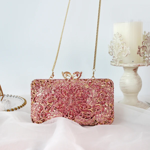Luxe Bleu Glitter Faux Diamant Pochette 2019