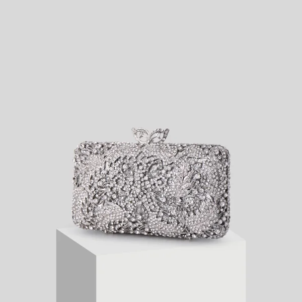 Luxe Bleu Glitter Faux Diamant Pochette 2019
