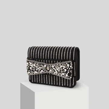 Mooie Prachtige Zwarte Kralen Rhinestone Handtassen 2019