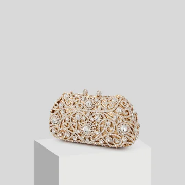 Błyszczące Złote Cekinami Rhinestone Kopertówki 2019