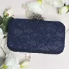 Chic / Beautiful Navy Blue Glitter Polyester Clutch Bags 2019
