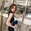 Chic / Beautiful Navy Blue Glitter Polyester Clutch Bags 2019