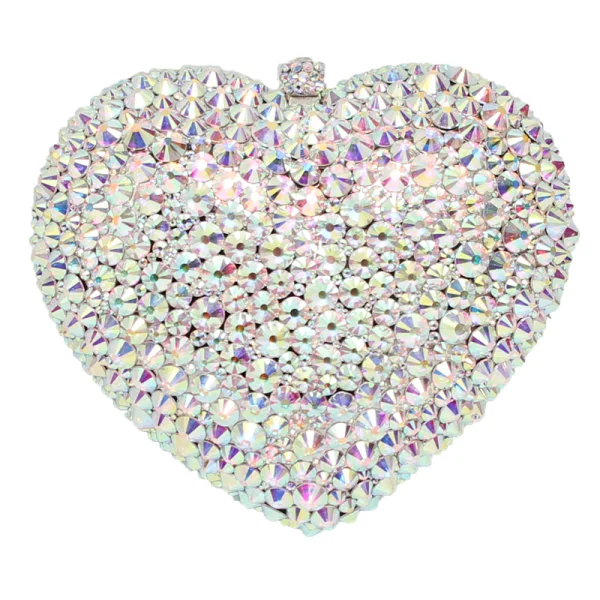 Sparkly Multi-Colors Heart-shaped Rhinestone Clutch Bags 2019
