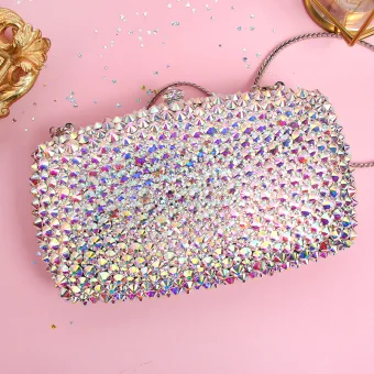 Scintillantes Multi Couleurs Faux Diamant Pochette 2019