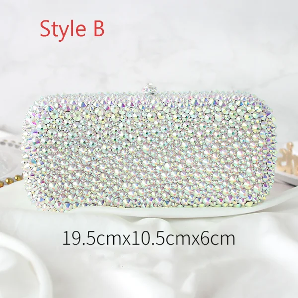 Sparkly Multi-Colors Rhinestone Clutch Bags 2019