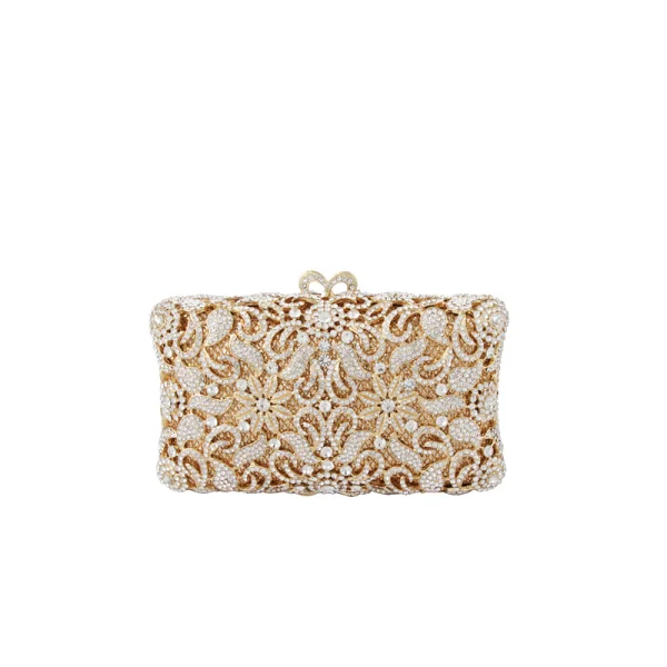 Luxe Doré Faux Diamant Glitter Pochette 2019